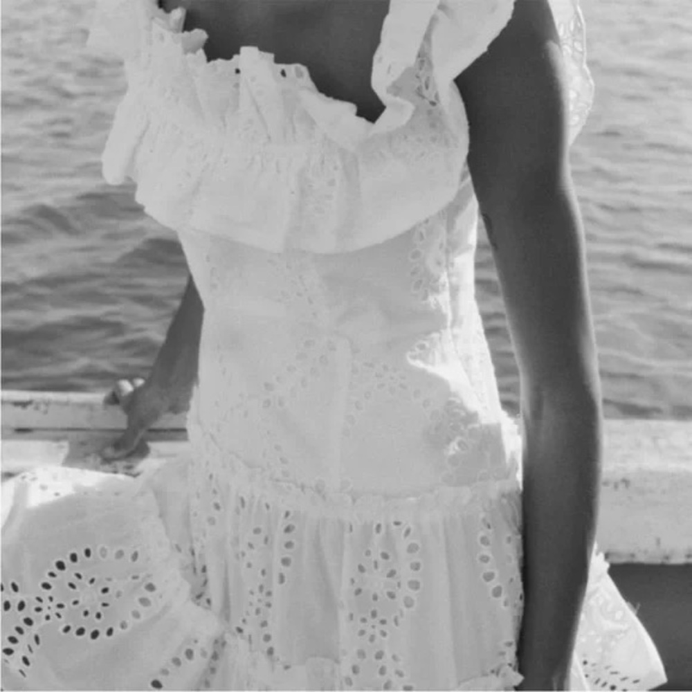 Zara Strapless Mini Dress Embroidered - Picture 4 of 7